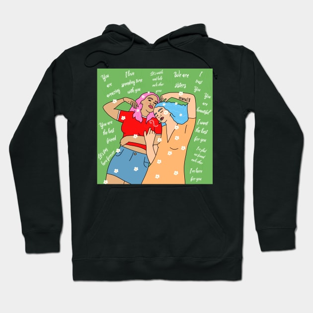 Best friend goals Hoodie by Ranaawadallah